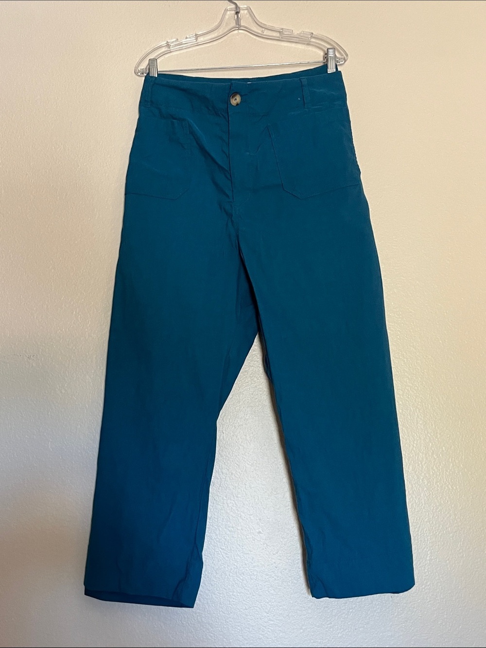 Maeve The Colette Pants Wide Leg Cropped in Teal, Size 22W